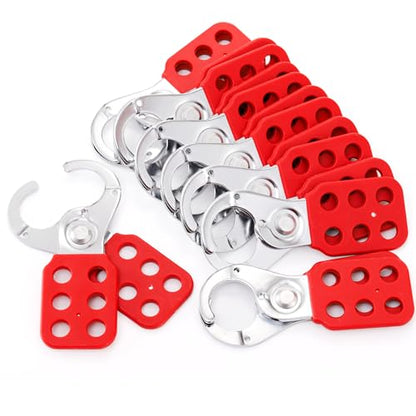 WUWEOT 8 Pack Lockout Tagout Hasp, Tamper-Proof Padlock Hasp, Stainless Steel Lock Out Tag Out Hasp, Impact-Resistant Loto Hasp with Extended Jaw (1 Inches) - size: 1 Inches