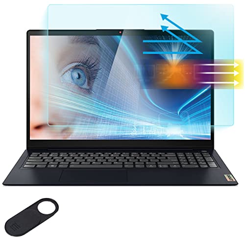 Anti Blue Light Screen Protector for 15.6" Lenovo IdeaPad 1 1i 3 3i 5 5i 15.6, IdeaPad Slim 3 3i 15.6", Yoga 7 7i 15.6, Legion 5 5i 15.6, Thinkpad 15.6, LQQ 15.6 Eye Protection UV Glare Filter - size: 15.6 Inch