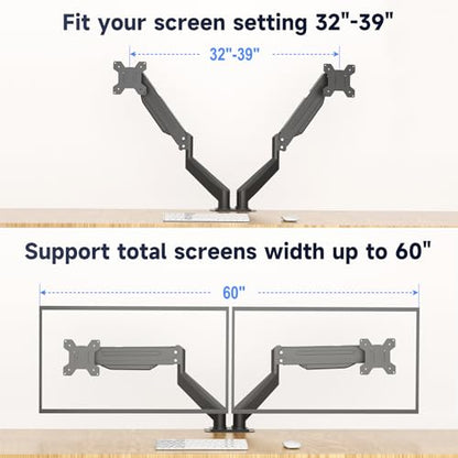 Suptek Monitor Laptop Mount Stand, 2 in 1 Function Dual Monitor Arms Desk Mount for 13"-18" Notebook and 17"-32" Monitor with Laptop Tray,Holds up to 22lbs - style: Laptop Monitor Mount