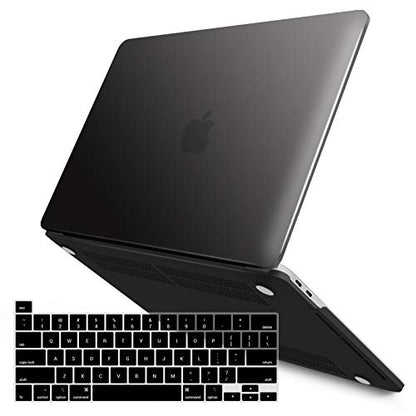 IBENZER Compatible with MacBook Pro 13 Inch Case M2 M1 2026 2025 2024 2023 2022 A2338 A2289 A2251 A2159 A1989 A1706 A1708, Hard Shell Case & Keyboard Cover for Mac Pro 13, Black, T13BK+1A - color: Black
