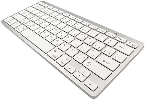 Wireless Arabic Keyboard, Minority Language Ultra Thin Lightweight Silent Bluetooth Keyboards for Laptop/PC/Tablet/Desktop/Smart TV (Arabic) - style: Arabic