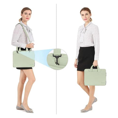MOSISO 360 Protective Laptop Bag 15.6 inch, 15-16 inch Computer Bag | Compatible with MacBook Air 15 inch/Pro 16 inch, HP,Dell,Lenovo,Asus, Laptop Carrying Case with Strap&Handl, Sage Green - color: Sage Green, size: 16 inch