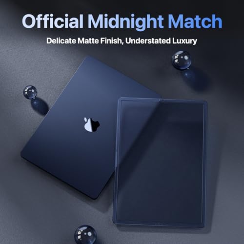Soonjet for MacBook Air 15 inch Case M5 M4 M3 M2 2026-2023 | Anti Crack Upgrade | Clear Protective Hard Shell Laptop Cover | Matte Midnight - color: Matte Midnight
