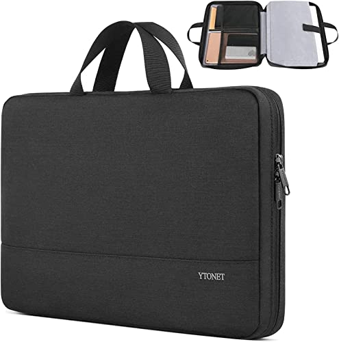Ytonet 14 Inch Laptop Sleeve Case, Slim TSA Laptop Cover with Handle | Compatible with 14" MacBook Air MacBook Pro HP Dell Lenovo Chromebook Notebooks, Business Computer Carrying Case, Black - color: Black, size: 14 in