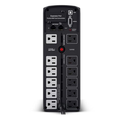 CyberPower CP1500PFCLCD PFC Sinewave UPS Battery Backup and Surge Protector, 1500VA/1000W, 12 Outlets, AVR, Mini Tower, UL Certified | 12 Nema Outlets, Avr, Color LCD, USB a Plus C - size: 1500VA, style: Mini-Tower