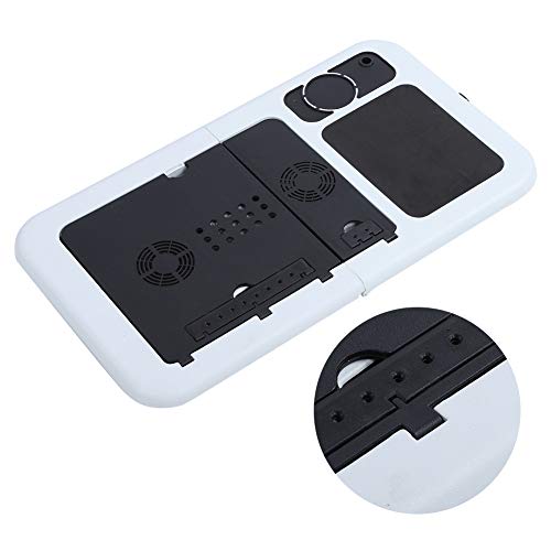 Laptop Folding Desk, Sliding Keyboard Tray Adjustable Laptop Stand with Large Cooling Fan for Notebook Laptop, Tablet