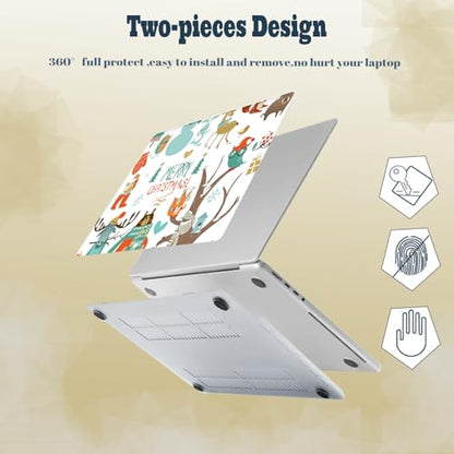 Laptop Shell for MacBook Air 11 inch Case 2015 2014 2013 2012 2011 2010 Release Model A1465 A1370,Air 11.6" Snap on Protective Laptop Hard Case & Keyboard Cover,Christmas Reindeer - color: Christmas Reindeer, size: Air 11" 2010-2015(A1370/A1465)
