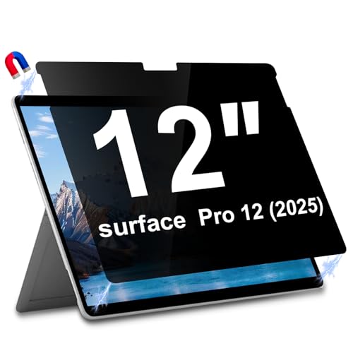 Magnetic Privacy Screen for 12 Inch Surface Laptop Pro 12, Removable Anti Glare Surface Laptop Pro 12 Screen Protector, Blue Light Filter, Anti Spy Easy Install - size: Surface laptop Pro12 12Inch(2025)