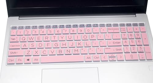 Keyboard Skin Compatible for 15.6" HP Laptop 15-fc 15-fd 15z-fc, HP Pavilion 15 15-eg/eh/er 15t-eg200/eg300 15z-eh300, HP Pavilion 17z 17z-cp000 17z-ca200 17-cn 17-cp (Large Letters, Pink) - color: Large Letters, Pink