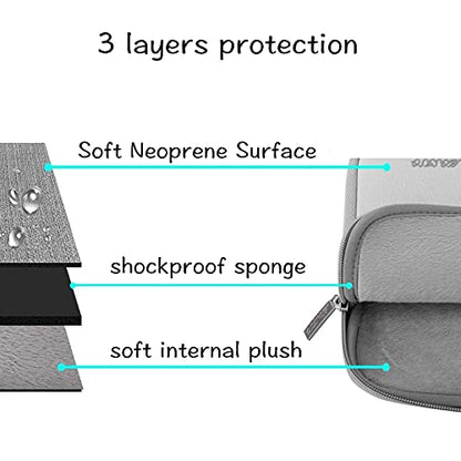 MOSISO Laptop Case 13.3 inch, 13-13.3 inch Laptop Sleeve with Small Case | Compatible with MacBook Air/Pro 13/Pro 14 M5 M4 M3 M2 M1, HP Dell ASUS Lenovo, Neoprene Computer Sleeve Bag, Light Gray - color: Light Gray, size: 13.3 inch