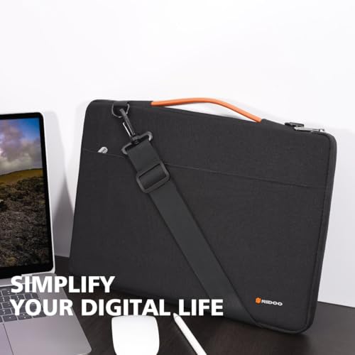 NIDOO 16 inch Laptop Sleeve Carrying Case Computer Cover for 16" MacBook Pro M4 M3/ 15" Yoga Slim 7i/ 16" ThinkBook 16 Gen 8 / ThinkPad E16 L16 T16 Z16 16p/ 16" Dell Pro 16 Plus/16.3" XPS 16/ Acer HP - color: Black - Shoulder, size: 16 inch