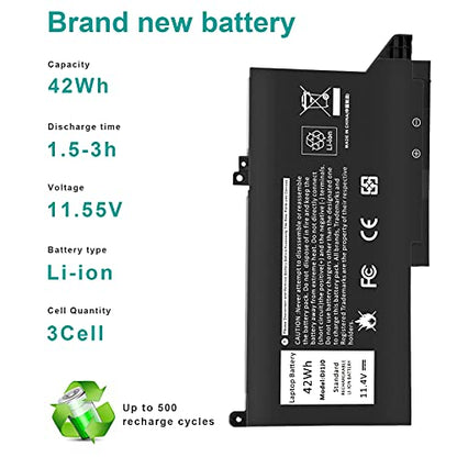 Futurebatt New Replacement Battery for Dell DJ1J0 451-BBZL PGFX4 ONFOH DJ1JO,for Dell Latitude 12 7000 7280 7480 Series [42Wh 11.4V] - size: DJ1J0 8.94×4.96×0.71 in
