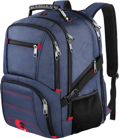 LTINVECK Travel Laptop Backpack,Extra Large Backpack for Men,Big 17 Inch Computer bag Tech Backpack - color: Full Blue