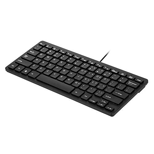 Mini Keyboard, Compact 78 Key Wired USB Keypad, Slim Portable Keyboard with Chiclet Keys for Office, Travel, Small Desk, PC, Laptop, Plug and Play