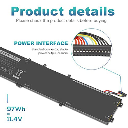 TREE.NB 6GTPY Laptop Battery for Dell XPS 15 9550 9560 9570 7590 Inspiron 15 7500 7501 7590 7591 Vostro 7500 7590 i7-7700HQ 5D91C GPM03 4GVGH 1P6KD 5XJ28 5D91C 5041C D1545 D1645 D1745 - size: ‎6GTPY
