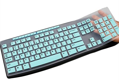YYubao Ultra Thin Silicone Keyboard Protective Skin Cover Compatible for Logitech K200 K260 K270 MK200 MK260 MK270 Keyboard (Mint) - color: Mint