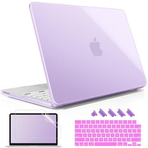 May Chen for MacBook Neo 13 inch Liquid Retina Display ((2026 Release A3404), Slim & Lightweight Protective Case with Screen Protector&Keyboard Cover&Dust Plug, Crystal Purple - color: Crystal Purple