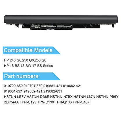 Replacement 919700-850 JC03 JC04 Laptop Battery Compatible with Hp 15-BS 15-BW 17-BS Notebook PC Series fits 17-bs067cl 17-bs049dx 17-bs011dx 15-bs015dx 15-bs212wm 15-bw011dx Spare - size: JC03 JC04