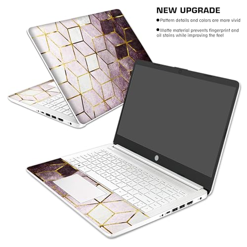 Laptop Skin Decal HP 14" - Marbling, Laptop Cover Sticker, No Cutting Required, No Bubble, Waterproof, Scratch Resistant - Including Wide Screen and Wrist Pad - size: 14 inch