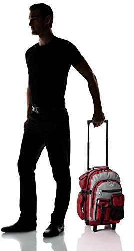 Everest 5045 Deluxe Wheeled Backpack, Burgundy, One Size - color: Burgundy