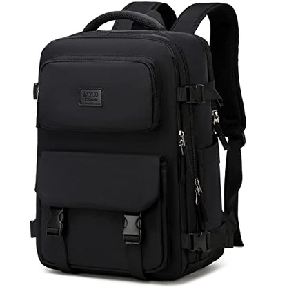 LXYGD Travel Laptop Backpack, Business Work Backpacks Large College Bookbag for Women Men Water Resistant Daypack Airline Approved Gym Bag Fits 17 Inch Notebook & Laptops - Black - color: Black