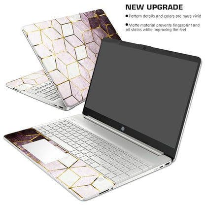 Laptop Skin Decal HP 15.6" - Marbling, Laptop Cover Sticker, No Cutting Required, No Bubble, Waterproof, Scratch Resistant - Including Wide Screen and Wrist Pad - size: 15.6 inch
