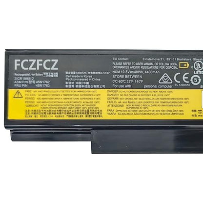 45N1762 Battery 48Wh 4400mAh Replacement for Lenovo ThinkPad E550 20DF 20DG / E550c 20E0 / E555 20DH Series 76+ 445N1763 45N1760 45N1761 45N1759 45N1758 10.8V 6-Cell
