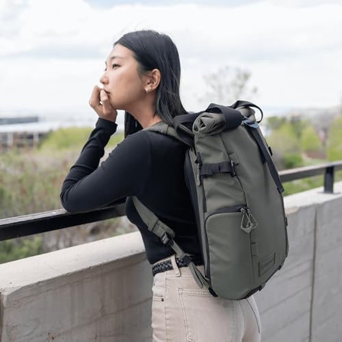 WANDRD PRVKE Rolltop 15L V4 Photography Bundle – Compact Travel Camera Backpack with Essential Camera Cube and Laptop Sleeve - color: Wasatch Green, size: 15L (Photography Bundle), style: Rolltop
