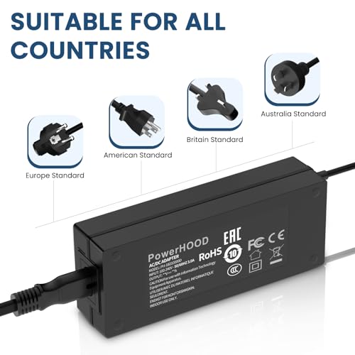 19.5V Adapter for HP M27f M27fw M27fq M27fwa M27fe M24f M24fw M24fwa M24fe | M22f 23.8" 24" 27" IPS LED FHD Monitor Power Supply Cord Battery Charger Cable PSU