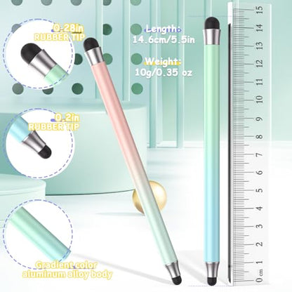Stylus Pens for Touch Screens 3pcs, 2 in 1 Stylus Pen Compatible with All Touch Screens (Gradient Light blue-3pcs) - color: Gradient light blue-3pcs
