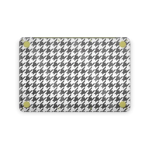 Glossy Glitter Laptop Skin Compatible with Apple MacBook Neo - Houndstooth - Premium 3M Vinyl Protective Wrap Decal Cover - Easy to Apply | Crafted in the USA by MightySkins - color: Houndstooth, size: MacBook Neo Full Cover Skin, style: Glossy Glitter Fi