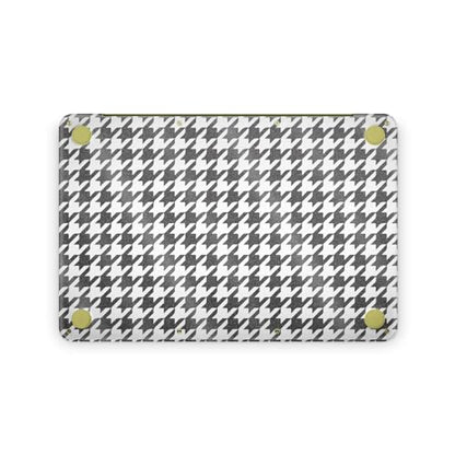 Glossy Glitter Laptop Skin Compatible with Apple MacBook Neo - Houndstooth - Premium 3M Vinyl Protective Wrap Decal Cover - Easy to Apply | Crafted in the USA by MightySkins - color: Houndstooth, size: MacBook Neo Full Cover Skin, style: Glossy Glitter Fi
