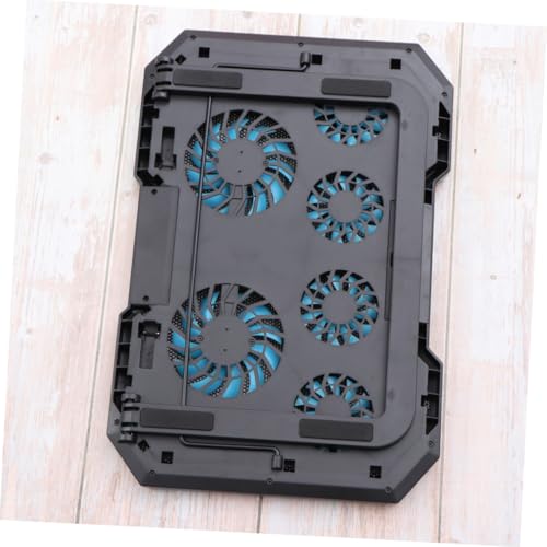 Adjustable Laptop Cooling Pad with Fans and Dual USB Ports RGB LED Light Effects Iron Hollow Shell for Efficient Heat Dissipation Suitable for Laptops Up to Silent Portable Cooler