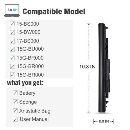 JC03 919700-850 Laptop Battery for HP 15-bs 15-bw 17-bs Series 15-bs0xx 15-bs1xx 15-bs015dx 15-bs013dx 15-bs115dx 15-bs113dx 15-bw011dx 15-bw053od 15-bw032wm HSTNN-LB7V 919701-850[11.1V 2800mAh 3Cell]
