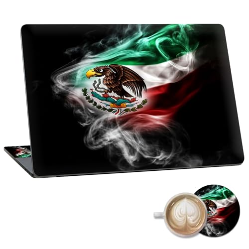 Laptop Skin Sticker Decal 15.6 Inch,12 13 13.3 14 15 15.6 in Laptop Netbook Skins for Notebook,Art Decal Removable Waterproof Scratch Resistant,Universal Vinyl Cover,Mexican Flag Eagle - color: Mexican Flag Eagle