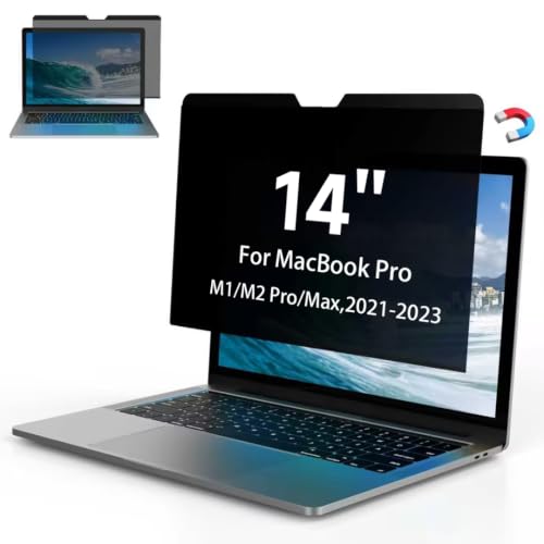 Yamaya Laptop Privacy Screen Magnetic MacBook Pro/Max 14 Inch (2021-2023, M1,M2-A2779/A2442), Removable Computer Screen Privacy Shield for Mac 14 Inch - size: Macbook Pro/Max 14Inch(2021-2023,M1,M2)