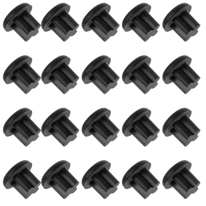 20PCS Rubber Dust Plugs Caps 3.5mm Anti-Dust Headphone Jack Dust Plugs Cover for Mobile Phone Laptop Desktop Computer Earphone (Black)