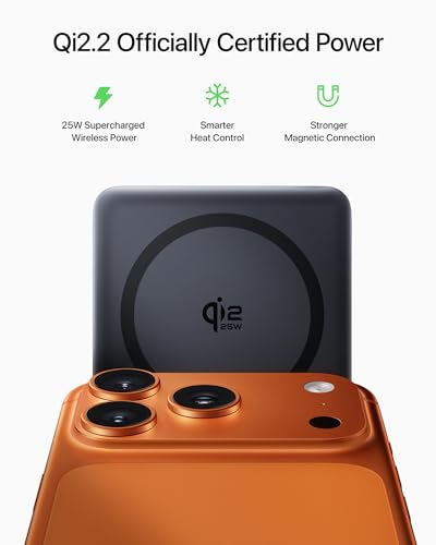 Baseus Picogo AM52 MagSafe Power Bank, Qi2.2 25W 10,000mAh 0.6" Slim Built-in 45W USB-C Cable, Bundle with 20000mAh Wireless Portable Charger for iPhone 17/16/15/14/13/12
