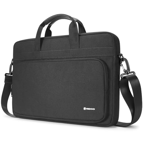NIDOO 14-15 inch Laptop Shoulder Bag Briefcase Messenger Sleeve for 15" MacBook Air M2 / 15" Surface Laptop 5 4 3/16" MacBook Pro M3 M2 M1 / 15" Dell Latitude 5540/15" Lenovo ThinkBook 15 Gen 4 - color: Black, size: 14 - 15 inch