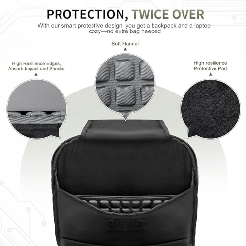 Small Inch Laptop Backpack with USB A/C Port, Slim Water-Resistant Computer Backpack for Work, College and Travel, Gray - color: Green