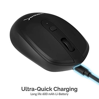 SABRENT 2.4GHz Rechargeable Wireless Mouse with Adjustable Resolution (MS-RCWM) - size: Rechargeable Wireless