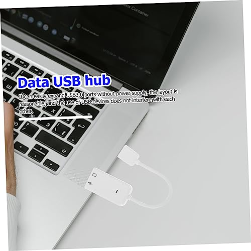 TEHAUX 2Pcs USB External Sound Card Adapter Independent Practical Audio Adapter for Laptop Plug and Sound Quality with Noise Reduction No Driver Required