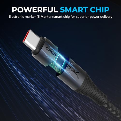 SABRENT USB-C to Lightning Cable with Smart Display, 1M/3.3FT Long, Apple MFI Certified, 60W Charging and 480Mbps Data Transfer Speeds, for Phones, iPads, iPods, MacBooks (CB-C2L1) - size: 1 Meter, style: USB-C to Lightning