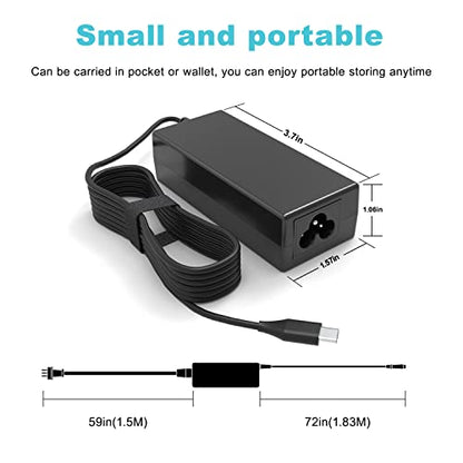Universal 45W USB Type C Charger Compatible with HP ChromeBook x360 11A G8 EE/ 11MK G9 EE Lenovo Acer Chromebook 311 315 Asus Samsung Chromebook Computer AC Power Adapter