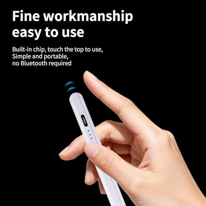 Stylus Pen, Active Stylus Pen Compatible for iOS and Android Touchscreens/Phones, Rechargeable with Dual Touch Screen, Stylus Pencil for A-pple/Android/Tablet, 16.5CM，Purple - color: Purple