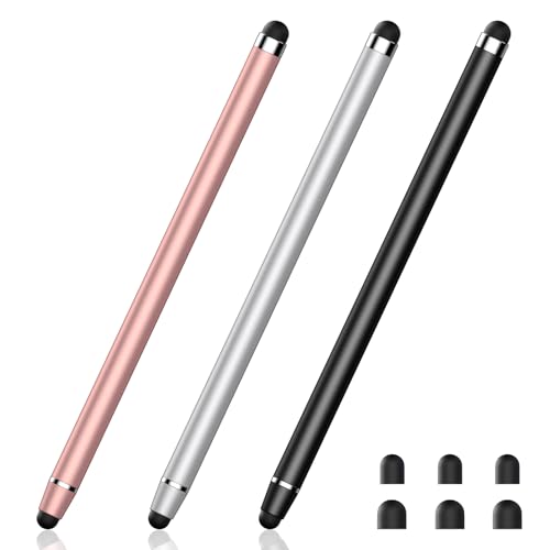 3PCS Stylus Pen for Touchscreen,2-in-1 High Precision Stylus | Stylus Pen for iPad/iPhone/Android/nintendo switch,Tablets and Capacitive Touchscreens,No Need to Connect or Charge