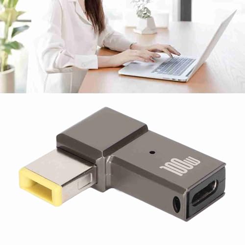SUNGOOYUE USB C to Slim Tip Adapter,100W 5A Laptop USB C Female Input to Slim Tip Rectangle Power PD Converter for
