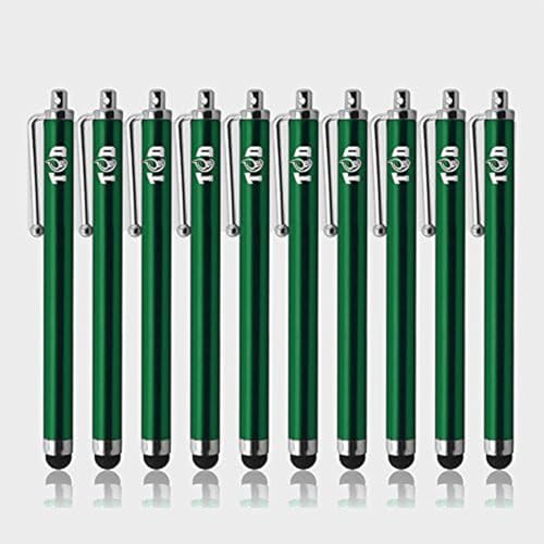 TCD 10 Pack Stylus Pen Set - Touch Screen Devices, Thick Rubber Tip - Green | Universal Capacitive Pen for iPad, iPhone, Tablet, Laptop, Premium Bulk Stylus Pens for Writing, Drawing, and Note Taking - color: Green, size: 10 Pack