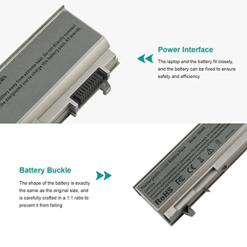 Fancy Buying New Laptop Battery for Dell Latitude E6400 E6410 E6500 E6510 Precision M2400 M4400 M4500 M6500 - size: 7.28*2.72*0.94inch