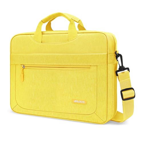 MOSISO Laptop Bag 13.3 inch, 13-14 inch Computer Bags | Compatible with MacBook Neo 13/ Air 13/13.6/ Pro 13/14, Laptop Messenger Bag with Adjustable Depth at Bottom, Yellow - color: Yellow, size: 13.3 inch
